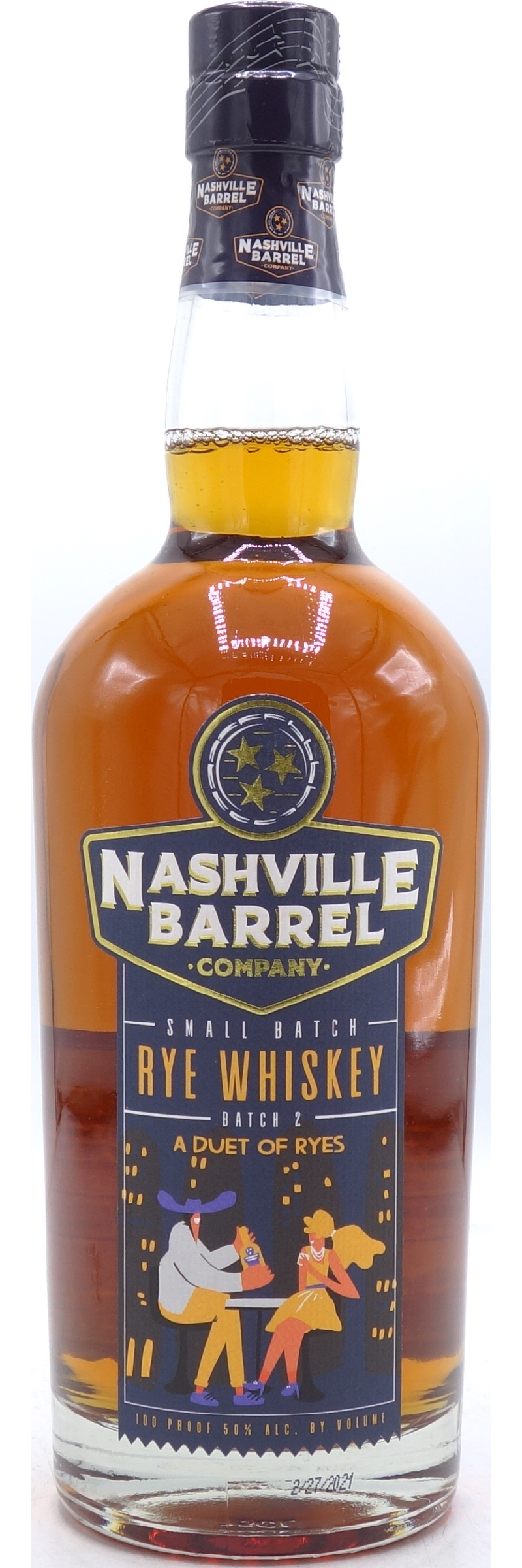 Nashville Barrel Co. Rye Whiskey Batch #2, A Duet of Ryes 750ml